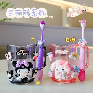 【COD】Bàn chải đánh răng hoạt hình dễ thương cho trẻ em - Bộ cốc có sẵn