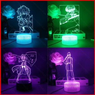 GC9 Kaiju No 8 Kafka Hibino Reno Ichikawa Kikoru Shinomiya Đèn Ngủ 3D Đèn LED Sạc USB Chiếu Sáng Trang Trí CG