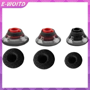 E-WOITD Nút Tai Nghe Silicon Mềm Đầu Eargels Bọt Đen Phụ Kiện Cho Voyager 5200