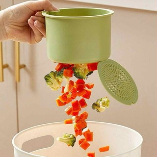 Rổ lọc rác,thức ăn thừa lỗ thoát nước nhấn đổ tiện lợi,giỏ treo bồn rửa chén bát có nắp nhấn tự động