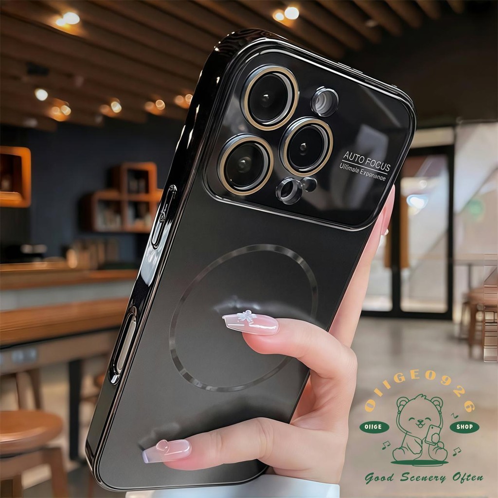 Ốp điện thoại từ tính mờ AG acrylic iphone16 Pro Max 15 14 13 12 11 cho vỏ iPhone PC + TPU Vỏ cứng chống sốc