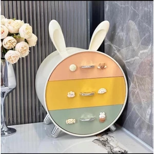Hộp Lưu Trữ Để Bàn, Kệ Đựng Mỹ Phẩm Đựng Đồ Đa Năng Hình Tai Thỏ Có Nhiều Ngăn Kéo Tiện Dụng BB-AP