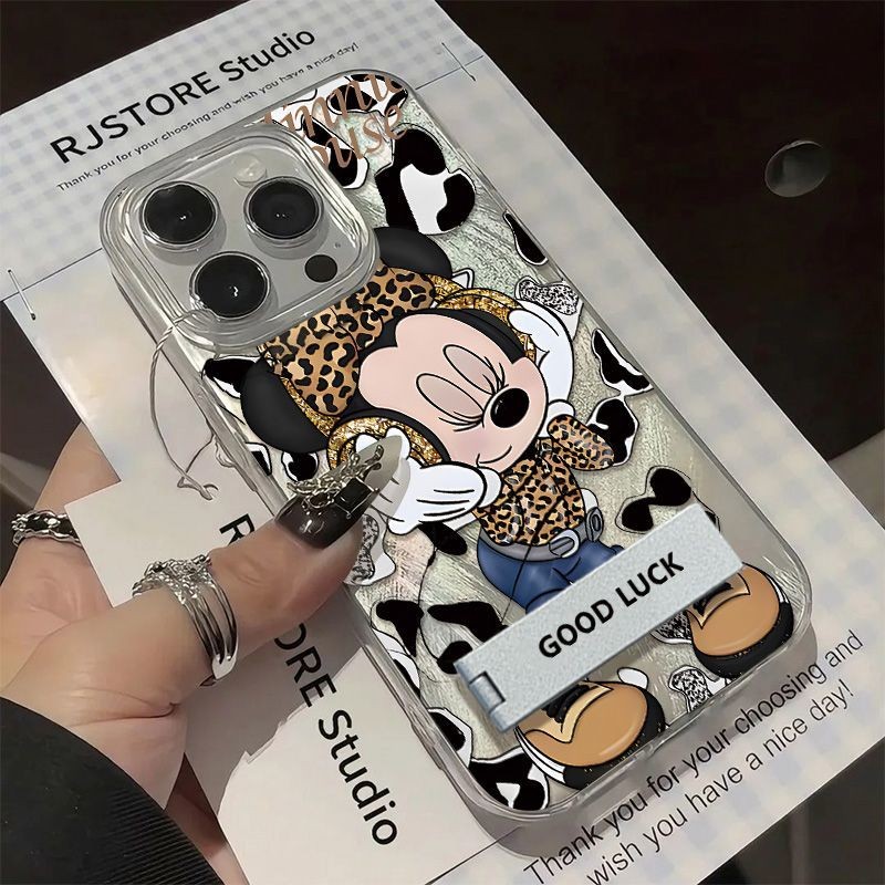 ✨Sopt】[Ốp điện thoại Mickey in họa tiết da báo] ốp lưng iphone16pro/Apple15 promax/14Plus, chống sốc