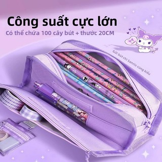 Hộp đựng bút chì Sanrio Kuromi Hộp văn phòng phẩm CKZ3