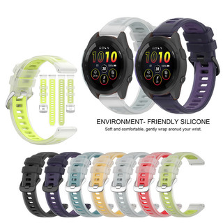 Dây đeo thể thao màu thạch 20 22mm cho Garmin Vivoactive 6 5 / Forerunner 570 970 165 245 265 255 55 158 / Venu 4 3 2 plus SQ 2 Dây silicon trong suốt
