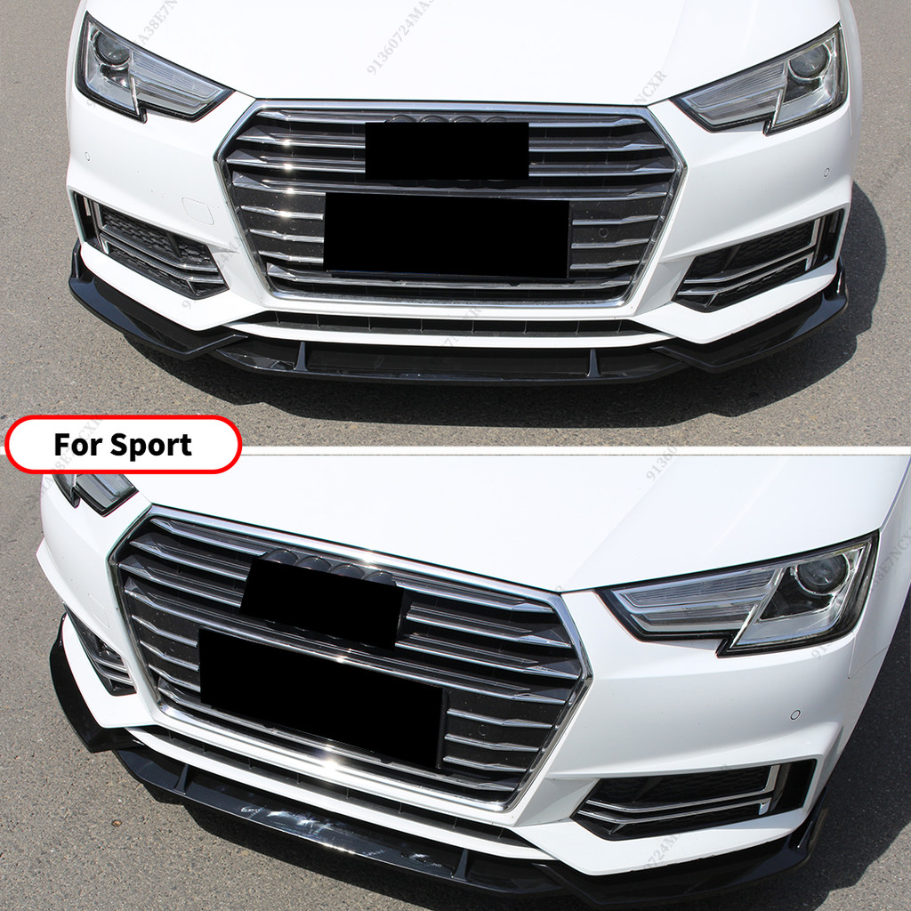 Điều Chỉnh Phụ Kiện Air Dam Spoiler Trước Ốp Lưng Môi Chin Guard Cho Xe Audi A4 S4 S-Line B9 2015 2016 2017 2018 2019 Body Kit