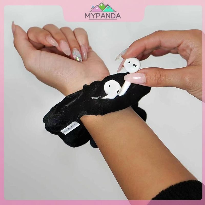 MYPANDA Scrunchie Có Dây Kéo Bí Mật - Bảo Quản Chìa Khóa & Tiền Mặt Khi Đi Du Lịch