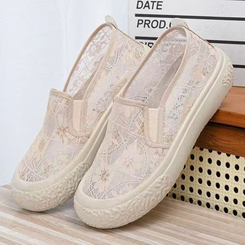 Giày nữ mùa hè mới có lưới thoáng khí và thoải mái, giày vải Bắc Kinh thông thường dành cho nữ