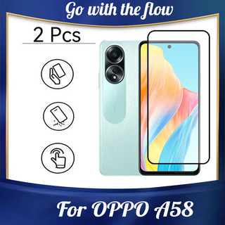 Oppo A58 4G 2 Chiếc Kính Cường Lực Bảo Vệ Màn Hình Cho OPPO A3 Pro A79 5G A60 A58 A78 A18 A38 4G 9D Kính Bảo Vệ