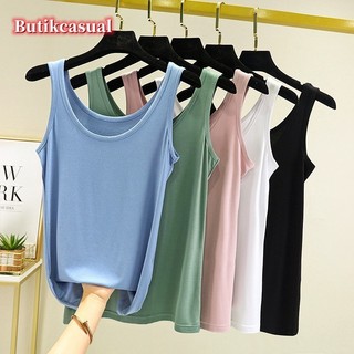 Phụ Nữ Đồng Bằng Áo Rời Thoải Mái Không Tay Áo Đa Năng Kích Thước Lớn Mùa Hè Cổ Tròn Mỏng Áo Sơ Mi