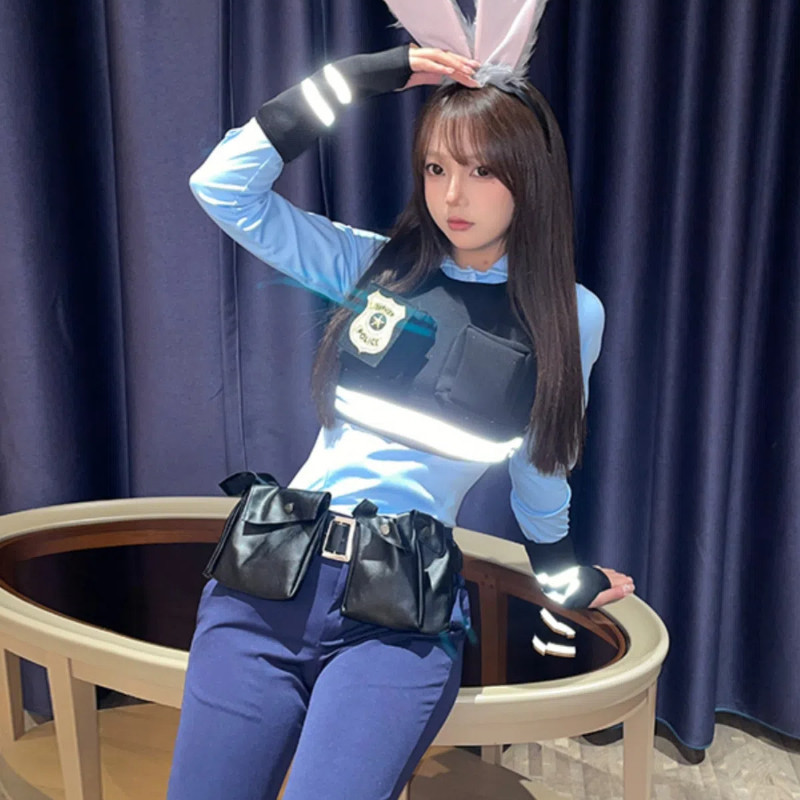 Halloween Cosplay Thành Phố Động Vật Thỏ Sĩ Quan Cảnh Sát Quần Áo Sân ...