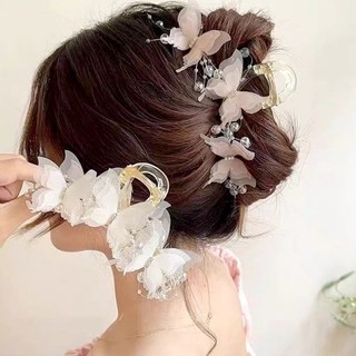 Kẹp Tóc Bướm Năng Động - Phụ Kiện Tóc Trang Điểm - Kẹp Đầu Sau - Thời Trang, Ngọt Ngào, Phong Cách INS Hàn Quốc - Giá Đỡ Đuôi Ngựa Lớn - Vuốt Tóc Thanh Lịch