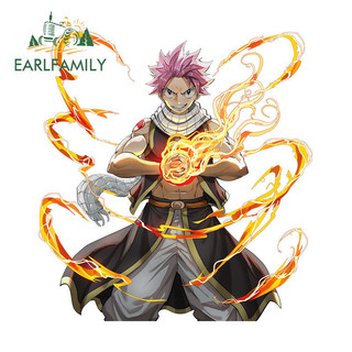 EARLFAMILY 13cm Fairy Tail Natsu Dragneel Nhãn Dán Xe Hơi Cá Tính Laptop Máy Điều Hòa Không Khí Xe Máy Vinyl Chống Thấm Nước Decal Vui Nhộn Đồ Họa
