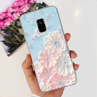 Dành Cho Samsung Galaxy A8 2018 SM-A530F Ốp Lưng Hoa Mềm Trong Suốt Silicon Cho Samsung A8 Plus 2018 SM-A730F A8 + Vỏ