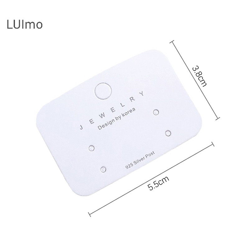 Luimo 50 Chiếc Tối Giản Giấy Tông Trắng Đóng Gói Thẻ Bông Tai Đóng Gói Thẻ Trưng Bày DIY Bông Tai Giá Bán Lẻ Thẻ Nhãn SBS
