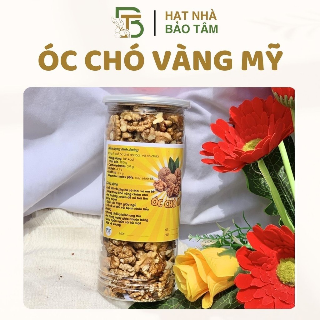 Nhân Óc Chó Vàng Mỹ Tách Vỏ Hạt Vụ Mới - Xưởng Hạt Dinh Dưỡng Bảo Tâm