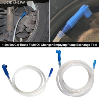 Lookshow 1.2m / 2m Phanh Ô Tô Dầu Dầu Dầu Làm Trống Bơm Trao Đổi Dụng Cụ Kết Nối Ống Bơm Dầu Phụ Kiện H5R4