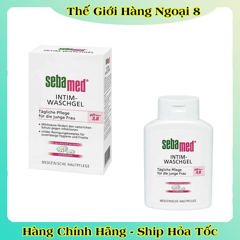 Dung dịch vệ sinh phụ nữ SEBAMED pH3.8 200ml làm sạch nhẹ nhàng an toàn chính hãng - Hàng nội địa Đức