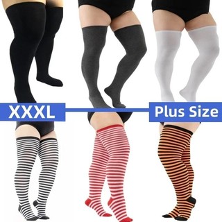 Đùi Cao Tất Nữ Plus Size Vớ Quá Khổ Đầu Gối Cao Tất Lớn Dài