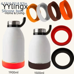 YYlingx Vỏ bảo vệ cốc nước 11,5 / 12 / 12,5cm, Boot chống rơi bằng silicon cho chai nước, Đế ấm đun nước cách nhiệt tròn nhiều kích cỡ bền bỉ cho Tyeso / Bình thủy 64oz