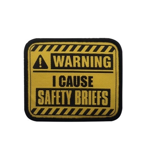 Patch_velcro cảnh báo thêu sắc sảo dán quần áo_ba lô