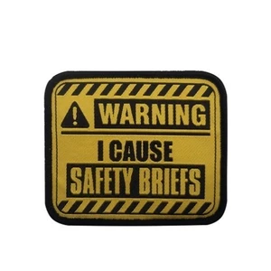 Patch_velcro cảnh báo thêu sắc sảo dán quần áo_ba lô