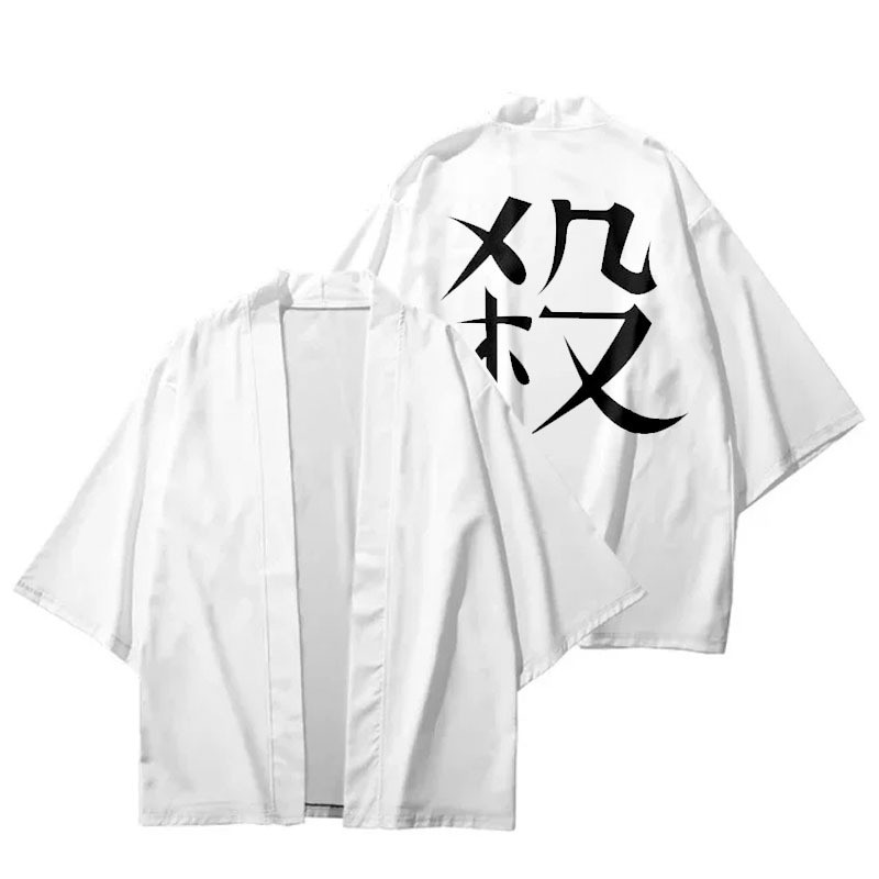 Demon Slayer Shinazugawa Sanemi haori linh mục frock cardigan áo len kimono áo thun Anime tay ngắn hàng đầu