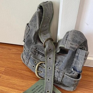 2024 Phong Cách Mới Retro Nách Đặt Hàng Túi Đeo Vai y2k Túi Denim Niche Túi Tote Thường Ngày Phù Hợp Với Túi Messenger