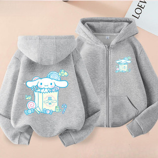 2024 Cinnamoroll Hoạt Hình Áo Khoác Bé Gái Zip Up Thu Đông Áo Khoác Có Mũ Trùm Đầu Thời Trang
