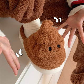 XIXITIAO Dép Cotton Nam Nữ Ngộ nghĩnh Poop Vui Nhộn Trong Nhà Nhà Sáng Tạo Sang Trọng