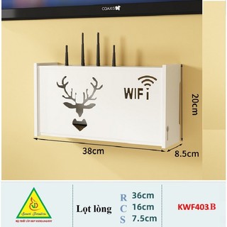 KỆ wifi treo trường VWF403 gỗ nhựa PVC - VĐ Smart Furrniture NỘI THẤT LẮP RÁP VIENDONGADV