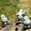 PWSEND Mini Owl Bức Tượng, Thủ Công Vườn Cổ Tích Thu Nhỏ Động Vật, Quà Tặng Nhà Sân Vườn Nhựa Để Bàn Trang Trí Điêu Khắc Mini Trang Trí