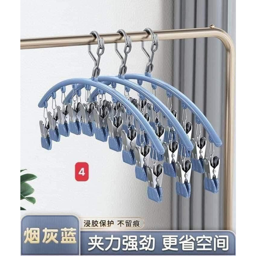 Móc phơi treo quần áo 10 kẹp tiết kiệm diện tích hót hít có hàng
