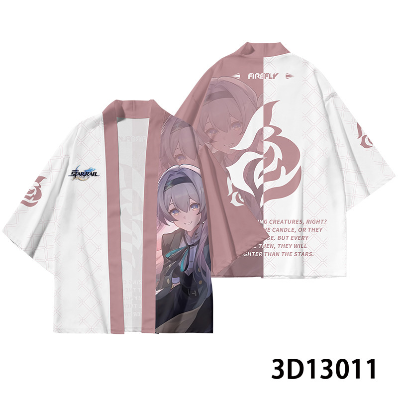 5y Honkai: Star Rail Firefly Lingsha Robin Aventurine haori linh mục frock cardigan áo len kimono áo thun