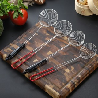 Vợt múc Topping trân châu, vợt múc lẩu inox cán đỏ siêu bền, siêu tiện lợi SUNND