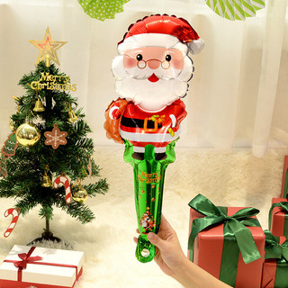 Mới Trang Trí Giáng Sinh Nhôm Phim Bóng Ông Già Noel Người Tuyết Nai Sừng Tấm Cầm Tay Dính Bóng Đồ Chơi