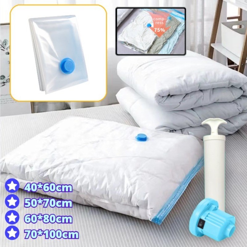Túi Hút Chân Không Đựng Quần Áo, Chăn Gối Chống Ẩm, Bụi Tiết Kiệm Diện Tích
