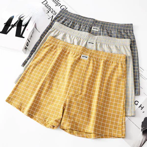 Quần Lót Nam Nam Kiểm Tra Boxer Cotton Boxer Rời Mỏng Phong Cách Thoáng Khí Mũi Tên Quần B6368