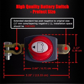 Công tắc ngắt kết nối pin FEASTLY, Bật / 12-48V Bộ cách ly pin, Bộ cách ly chính cắt điện âm bền bỉ cho ô tô / Rvs / Thuyền cho ô tô / Rvs / Thuyền