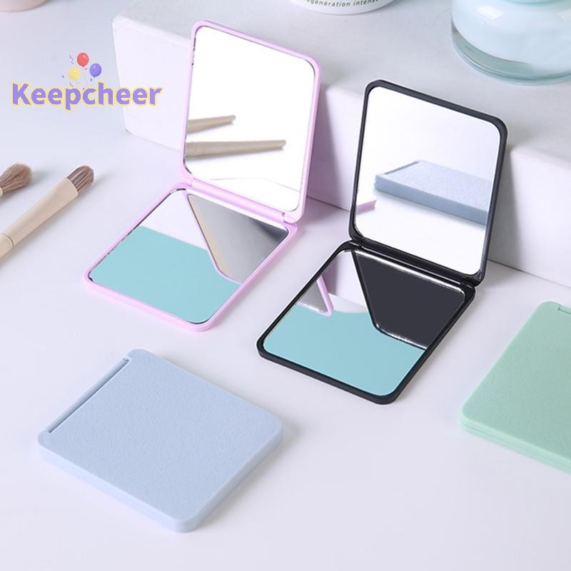 [Keepcheer] Gương gấp bằng nhựa Túi Gương trang điểm di động Tay du lịch Gương nhỏ Vanity Có thể gập lại Dụng cụ mỹ phẩm nhỏ gọn [Mới]