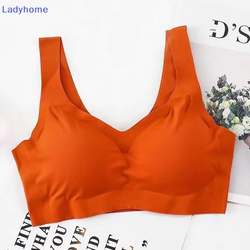 Lady Có Thể Tháo Rời Ngực Pad Kéo Lên Áo Ngực 2024 Nữ Liền Mạch Băng Lụa Áo Ngực Không Có Vòng Thép Thoáng Khí Đẩy Lên Yoga Vest VN