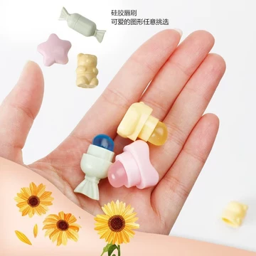 Cọ môi silicon mini cọ son môi có nắp cọ môi cọ tán phấn cọ cầm tay xách tay