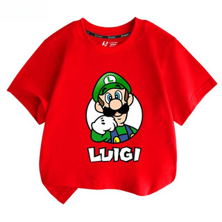 Áo thun lấy cảm hứng từ trò chơi Super Mario Bros Mario Luigi dành cho trẻ em và học sinh có kích cỡ