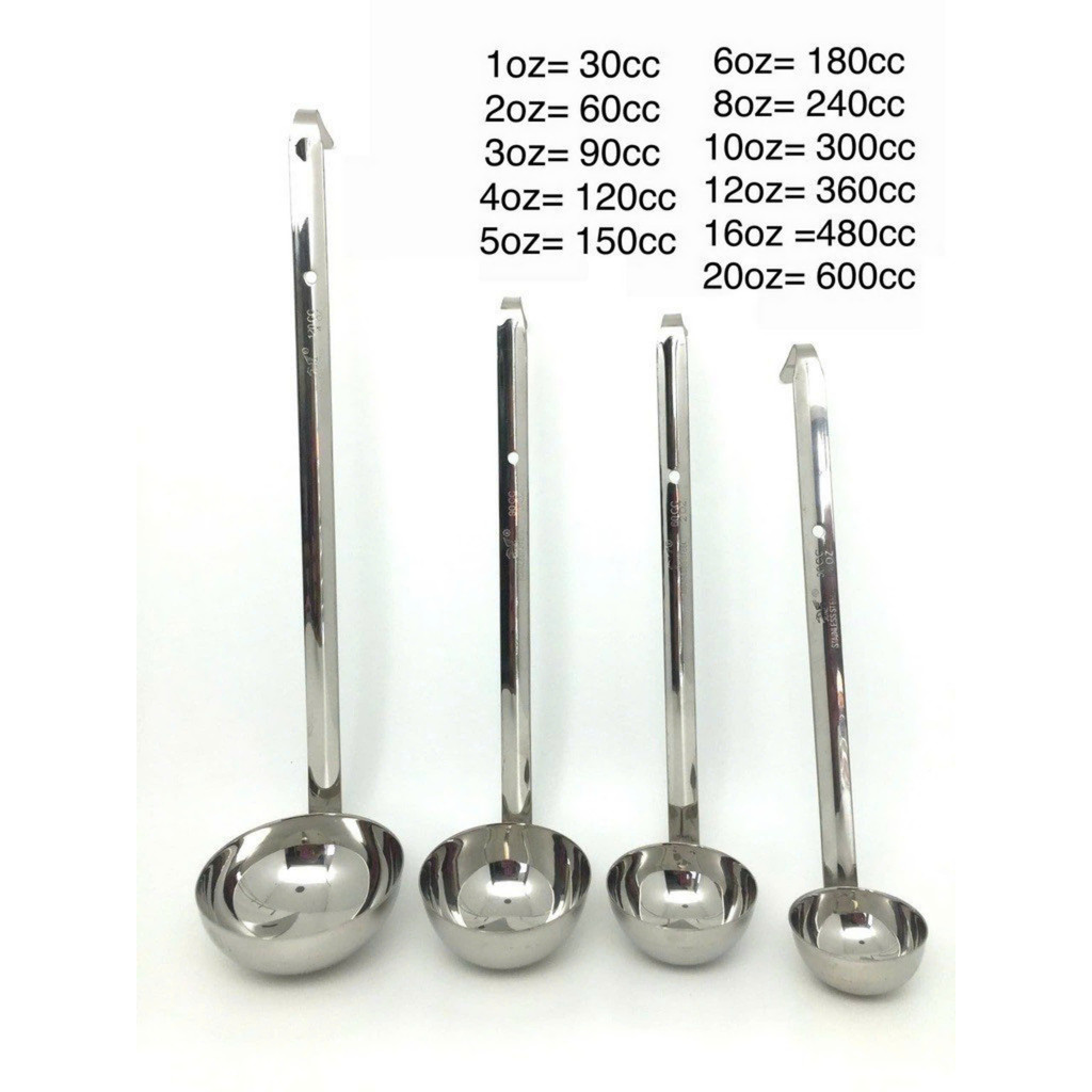 Vá múc nước sót múc nước lèo inox 304 cán có đầu móc đủ size | Shopee ...