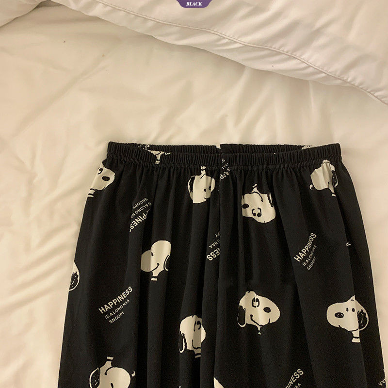 Quần Ngủ Snoopy Dễ Thương Nữ Mùa Xuân, Thu Đông Hoạt Hình Quần Có Đệm Quần Mặc Gia Đình [BL]