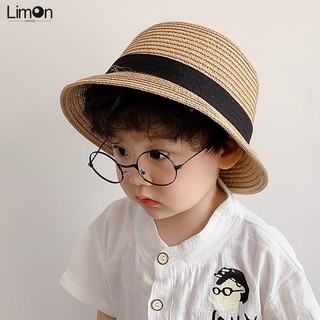 Mùa Hè Bé Trai Mũ Rơm Cho Bé Mũ Chống Nắng Trẻ Em Xô Mũ Vành Lớn Cha Mẹ-Con Mũ Đi Biển Thời Trang