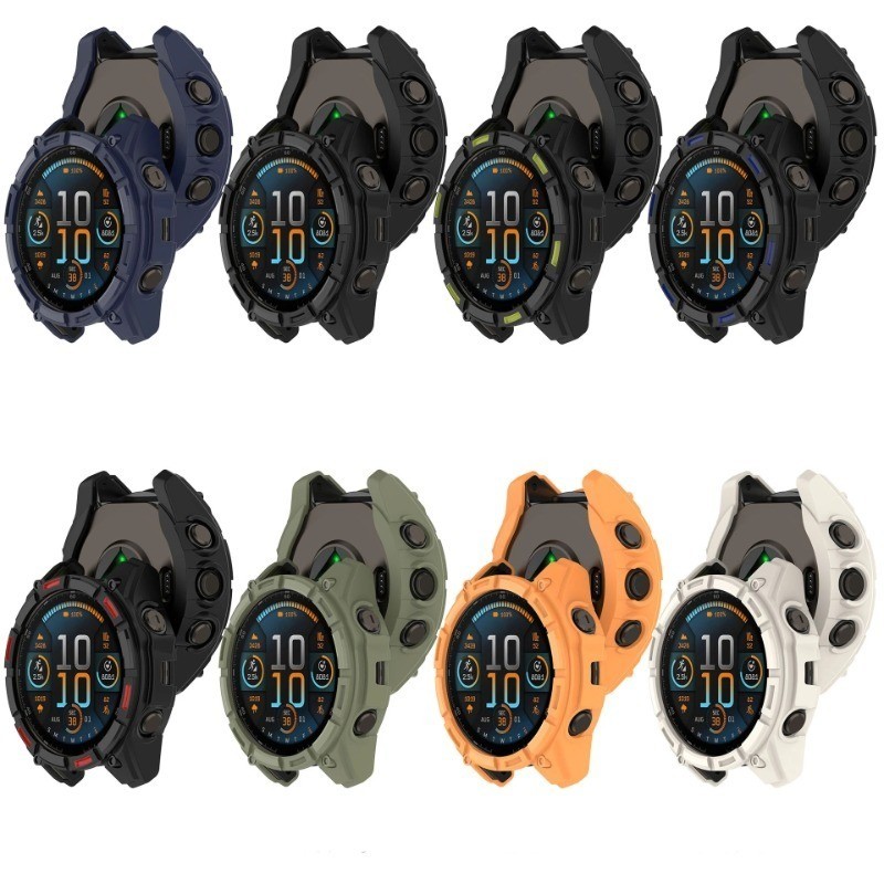 Garmin Fenix8 Silicon Sang Trọng TPU Mềm Chống Sốc Đồng Hồ Dành Cho Garmin Fenix 8 43mm 47mm 51mm Chống Vân Tay Chống Trầy Xước Đồng Hồ Thông Minh Vỏ Khung Bảo Vệ Cản