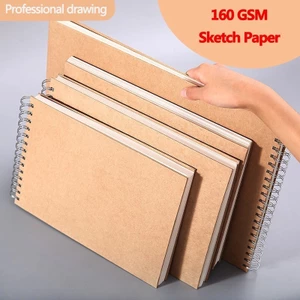Sổ phác thảo chuyên nghiệp Giấy dày 160 GSM Máy tính xách tay xoắn ốc Nghệ thuật Đồ dùng học tập Bút chì vẽ notepadSUNND