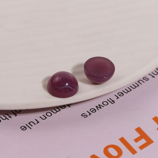 12mm mực in mờ hai màu bán nguyệt nhựa Nửa Viên vá diy Bông tai Phụ Kiện Đầu vỏ điện thoại vật liệu bán buôn