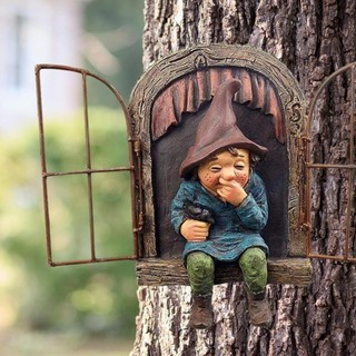 Tác phẩm điêu khắc cổ tích JKDESIGN, Trang trí sân vườn Quà tặng Tượng Gnome, Vườn tượng lùn bằng nhựa thu nhỏ chịu thời tiết sáng tạo
